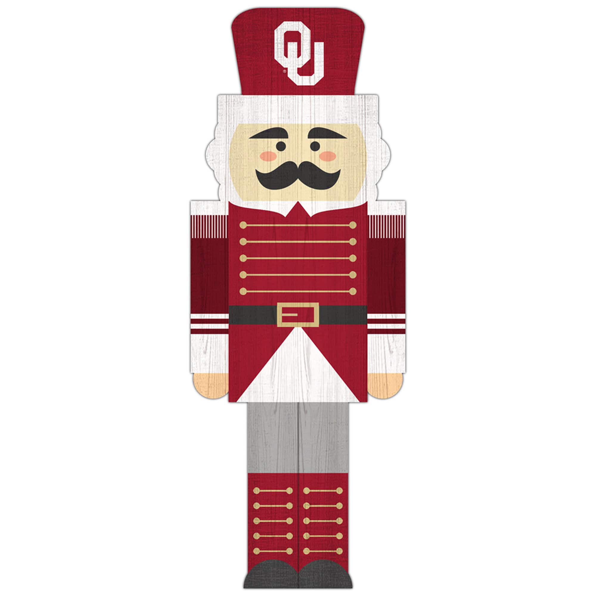 Fan Creations - Oklahoma Sooners 31'' Nutcracker Leaner - Multicolor