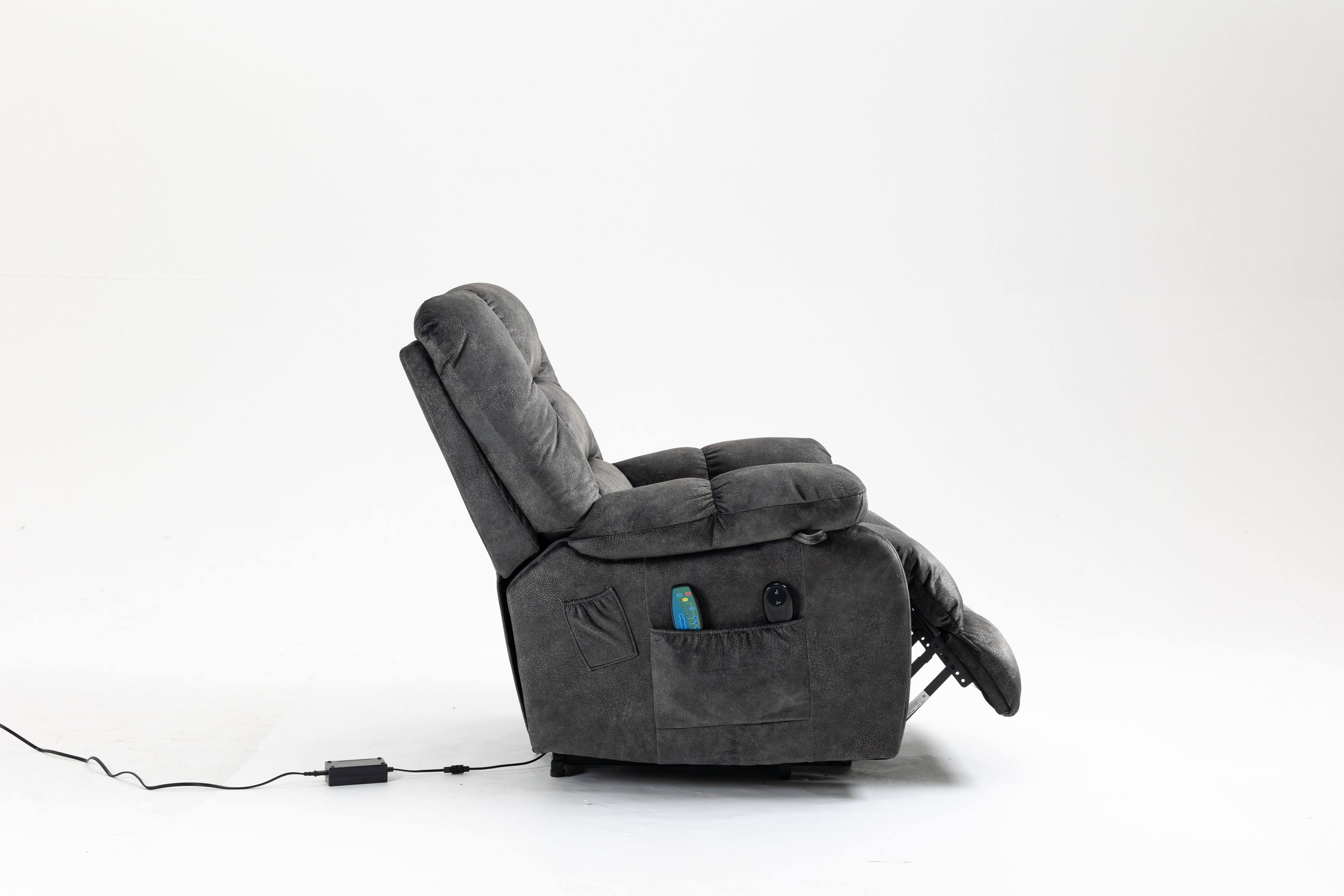 Alt View 8. APRILSOUL - Recliners Lift Chair Relax Sofa Chair Living Room Power Electric Reclining for Elderly - Blue.