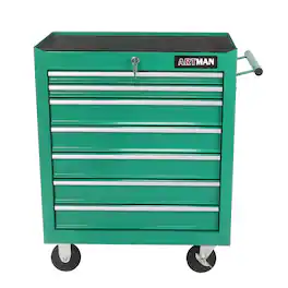 APRILSOUL - 7 DRAWERS MULTIFUNCTIONAL TOOL CART WITH WHEELS - Green