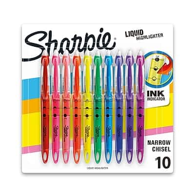 Sharpie - Liquid Highlighter, Chisel Tip, Assorted, 10/Pack (24415PP) price history on PriceWatchPro