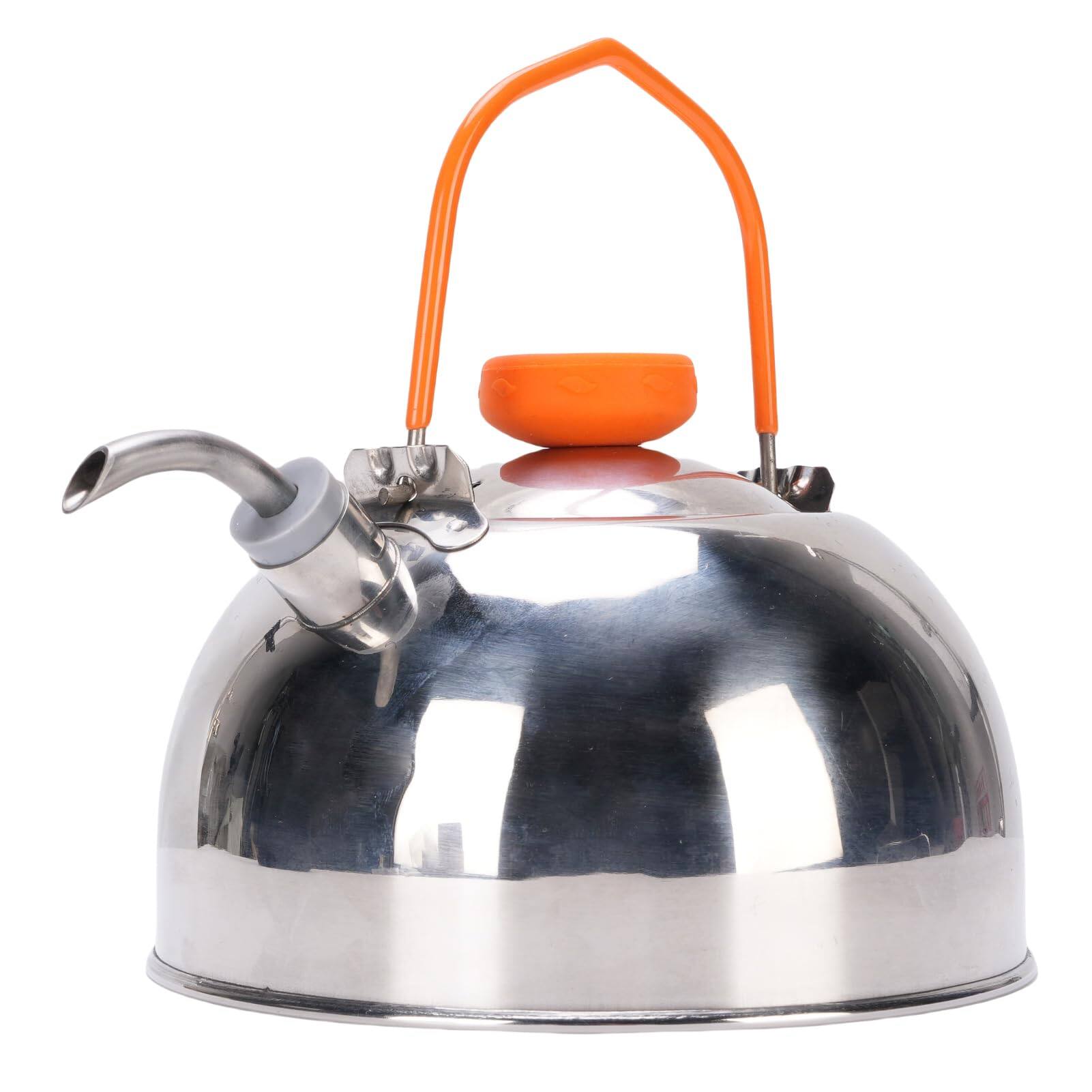 Alt View 1. Dapper Styles - 0. Camping Kettle With Lightweight Teapot Outdoor Coffee Pot Tea For Boiling Water Portable Camp Cookware H... - Titanium.