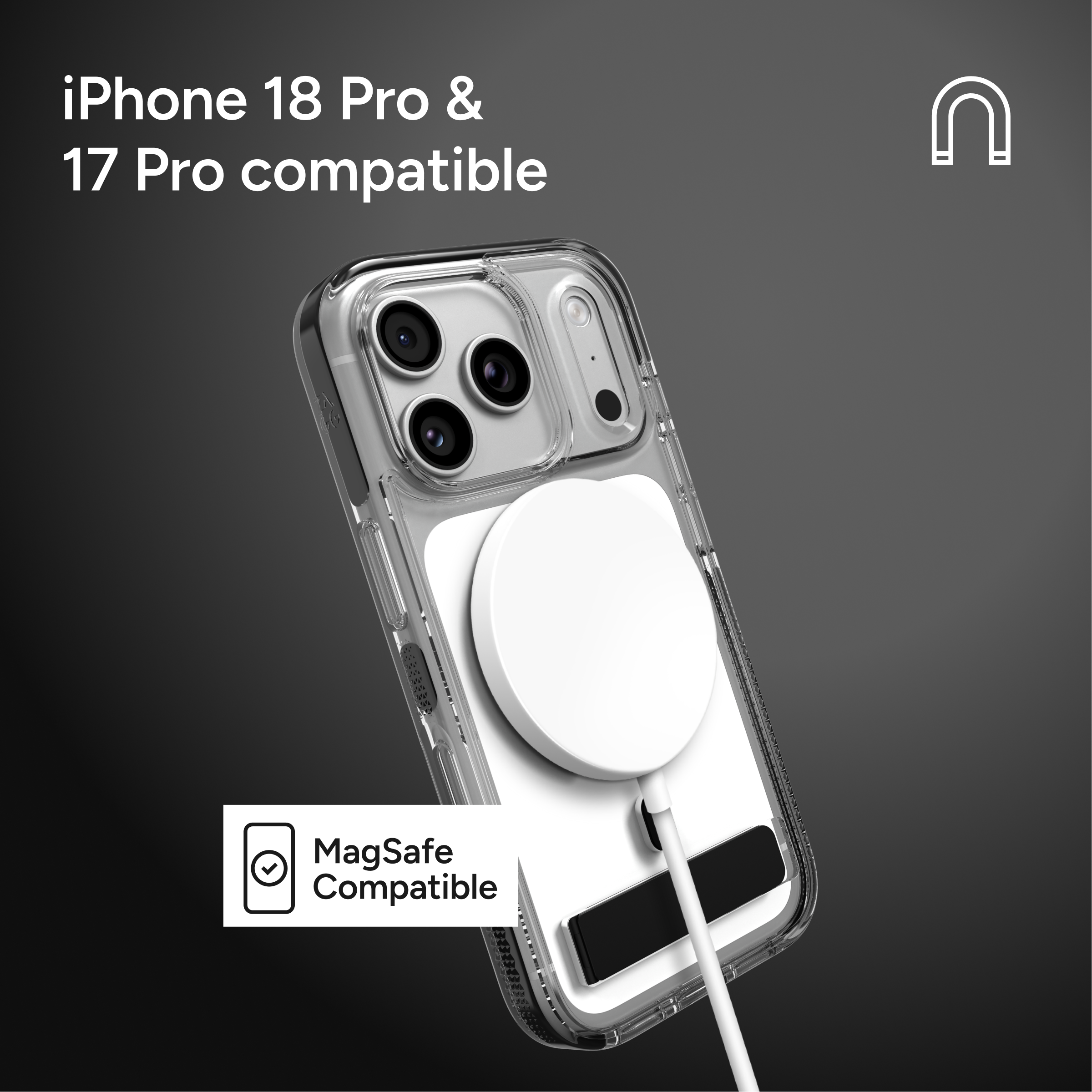 iPhone 18 Pro & 17 Pro compatible

MagSafe Compatible