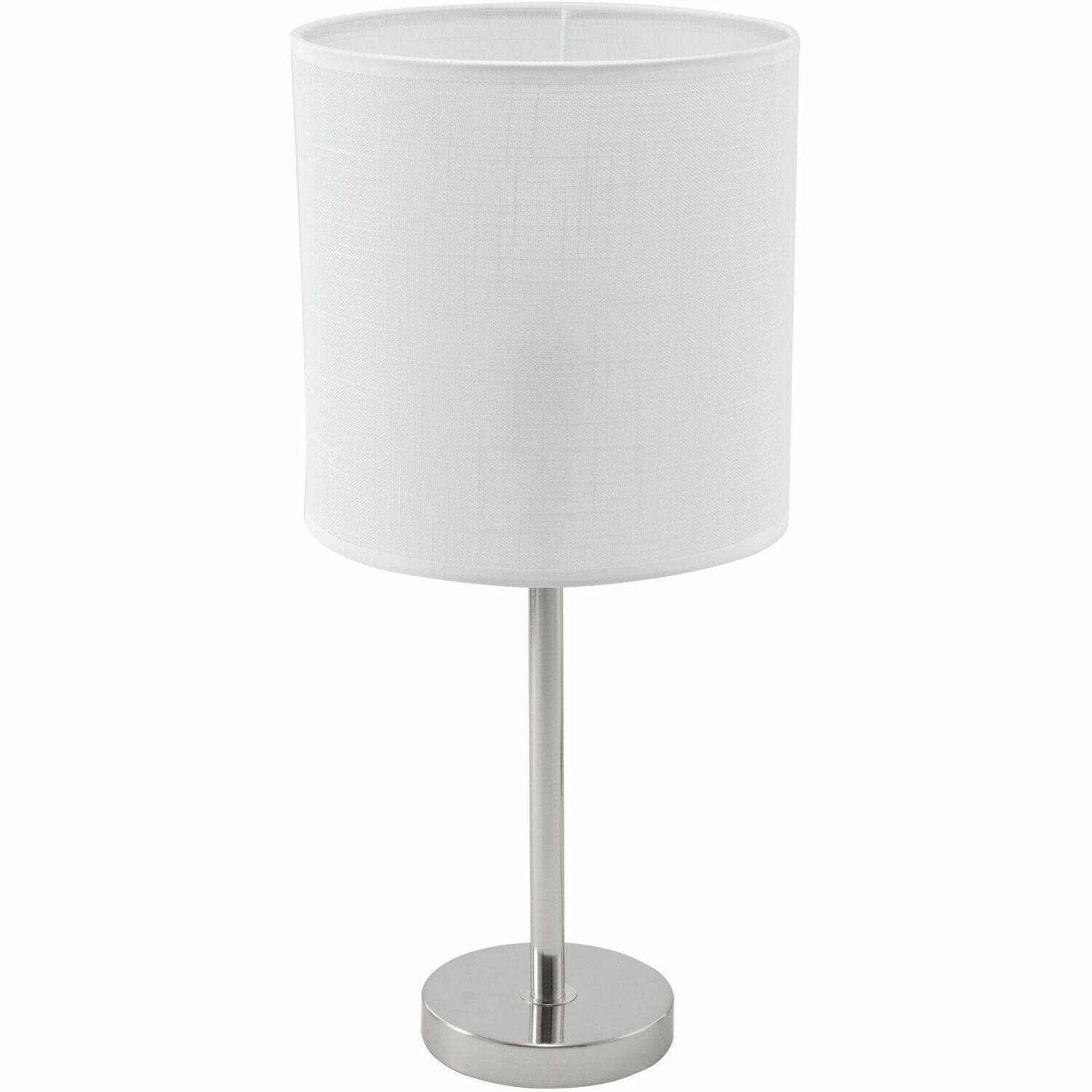 Front. Lorell - Lorell LED Contemporary Table Lamp  22" Height x 10" Width  10 W LED Bulb  Brushed Nickel.