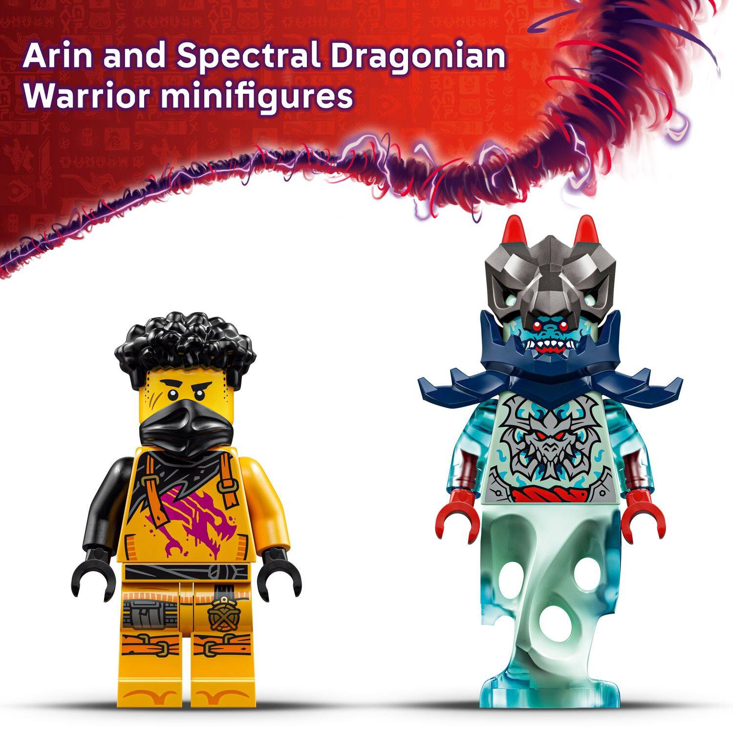 Arin and Spectral Dragonian Warrior minifigures
