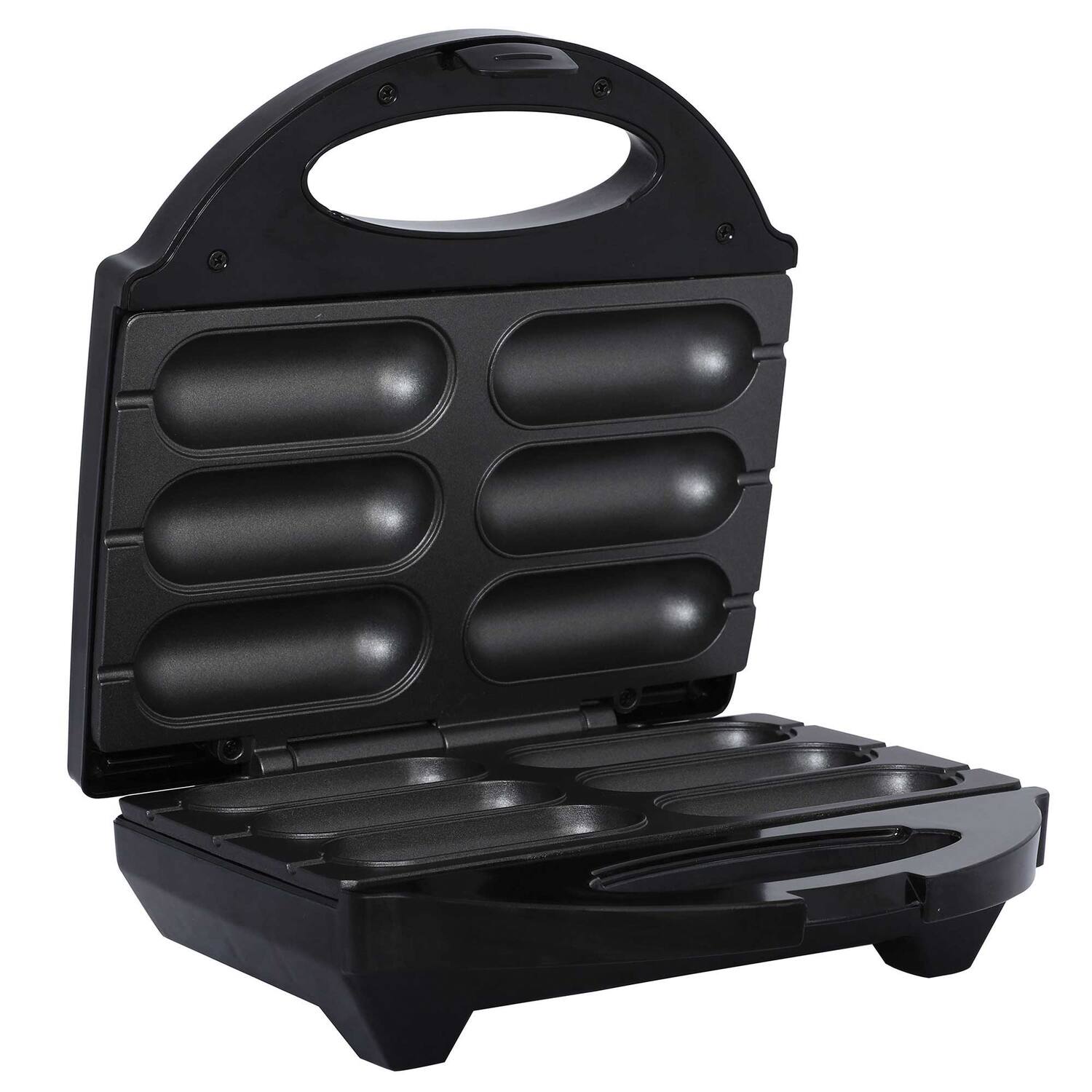 Alt View 4. Brentwood - Brentwood Just For Fun Ts-601s Nonstick 6 Mini Corn Dog Maker - Silver.