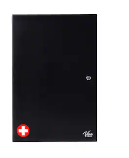 Viva Comfort - Medicine Cabinet, Large Double Door Bathroom Locking Secure Storage Cabinet - Black