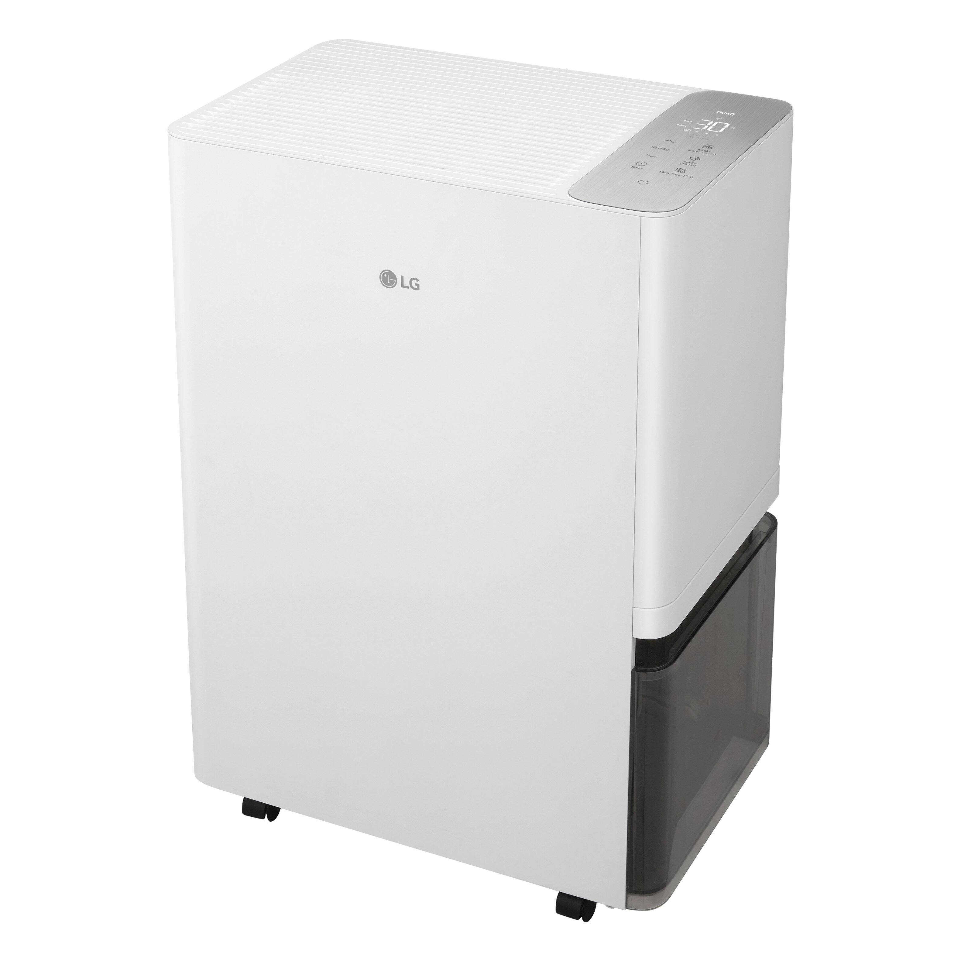 Alt View 20. LG - PuriCare Smart 50-Pint Smart Dehumidifier - Energy Star, Continuous Drain Option, 8.6 Quart Bucket Capacity - White.