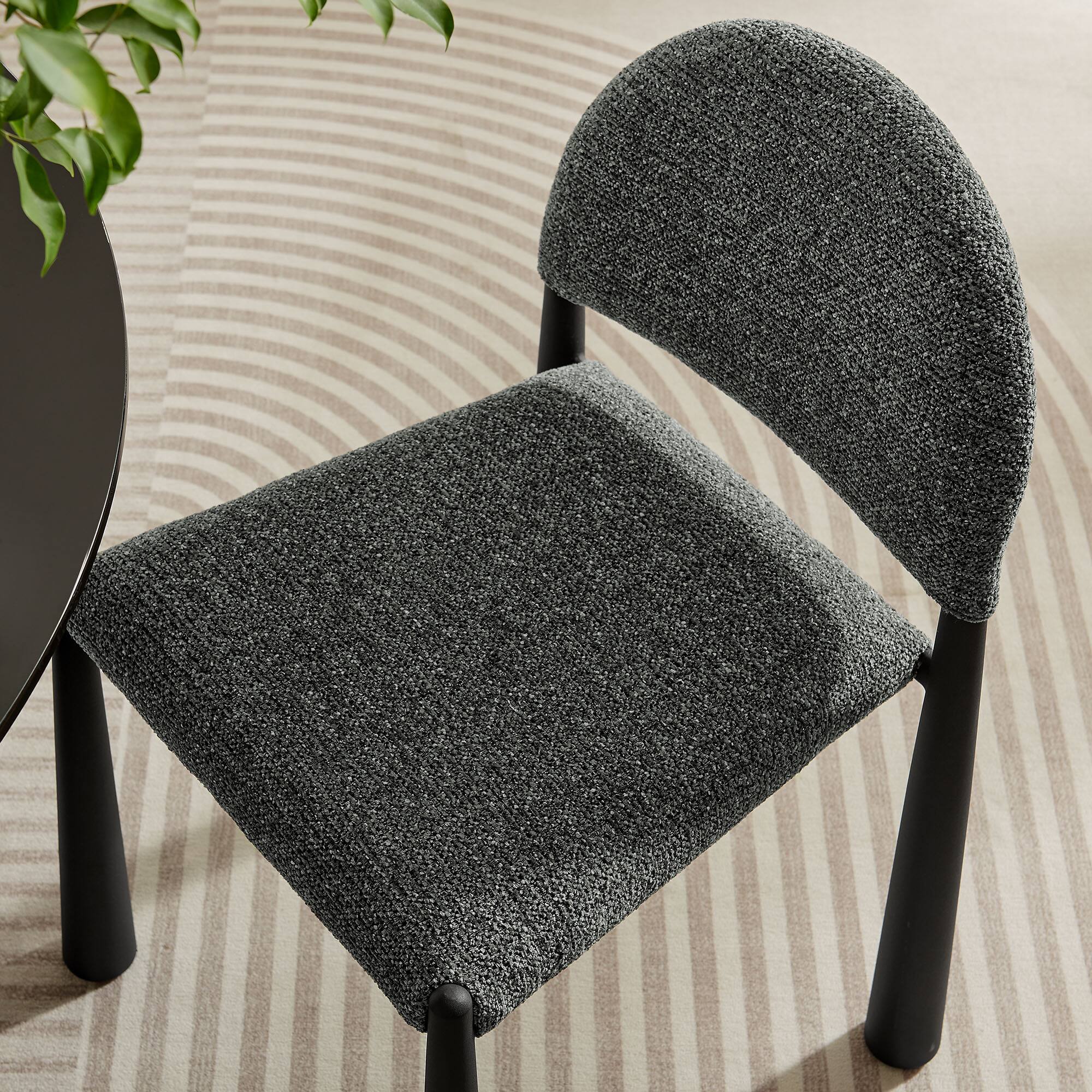Alt View 6. Modway - Hayley Upholstered Fabric Dining Side Chair by Modway - Gray.