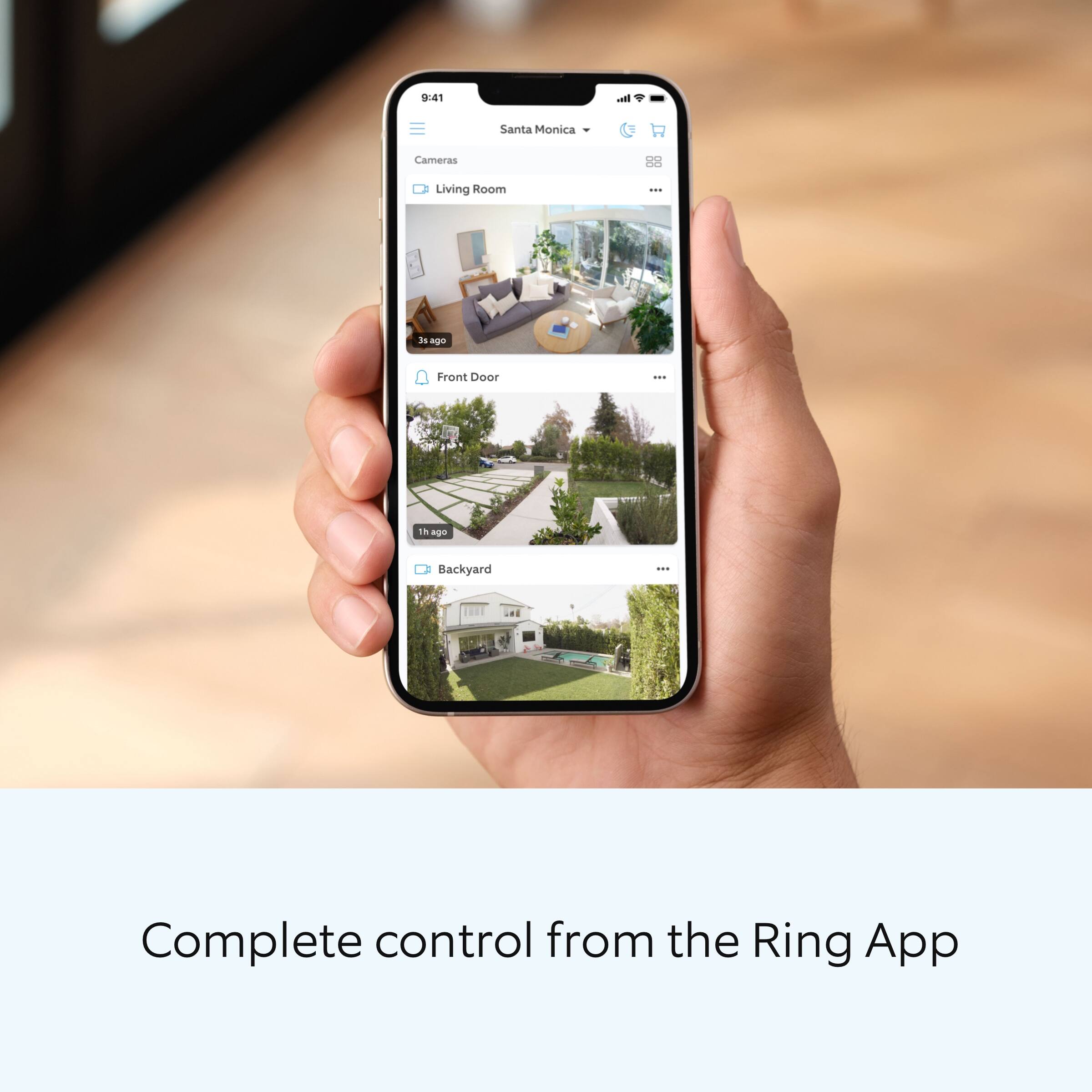 Complete control from the Ring App.