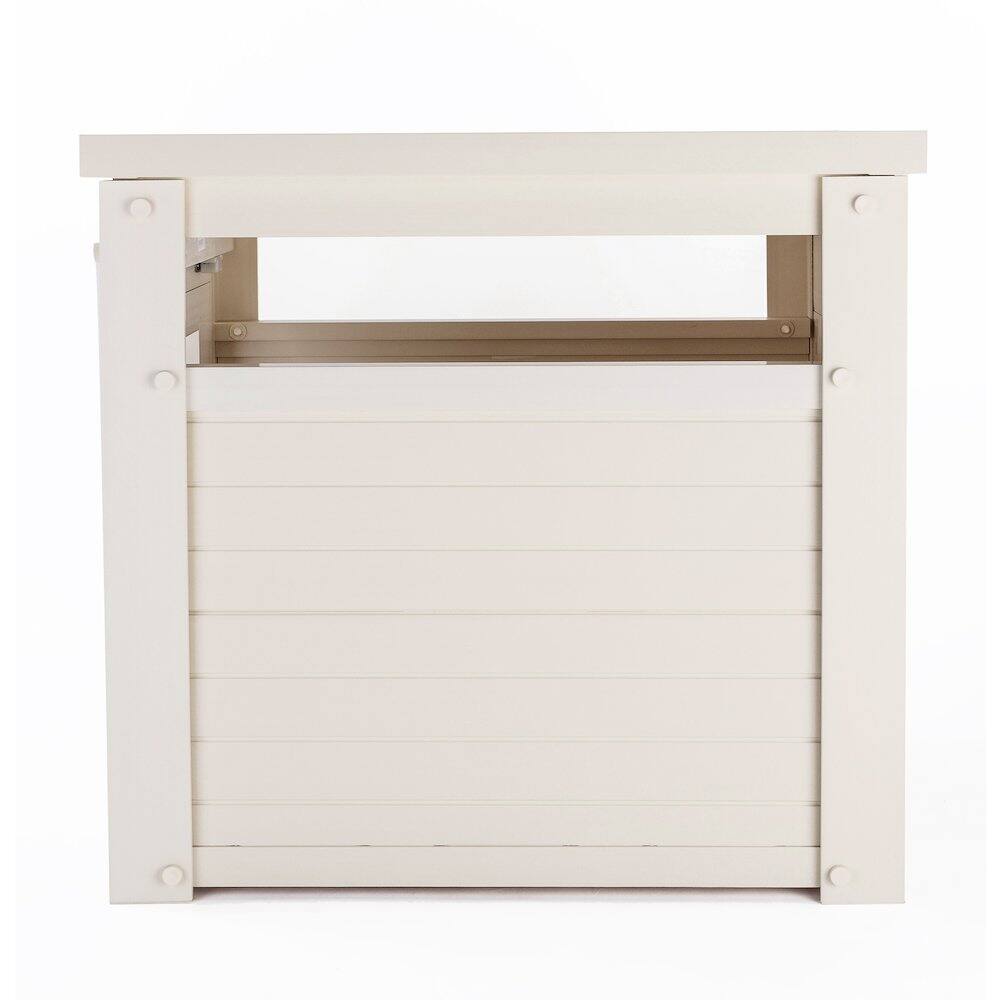 Back. New Age Pet - ECOFLEX Litter Box Cover End Table - Antique White - Antique White.