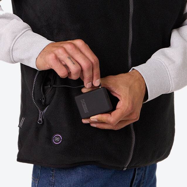 Alt View 5. Mobile Warming - Men's Trek 2.0 Heated Fleece Vest - Black.