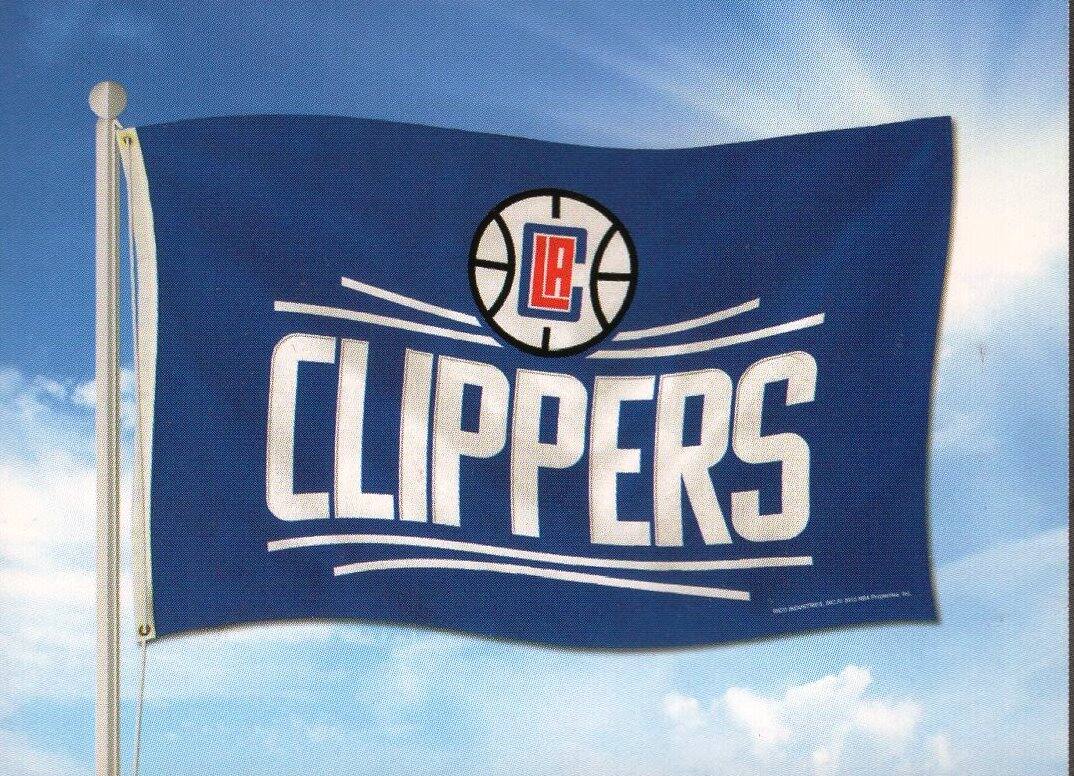 Alt View 1. Rico Industries - Los Angeles LA Clippers Basketball 3X5 Indoor Outdoor Banner Flag with grommets - Multi.