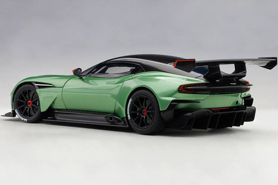 Alt View 3. Autoart - Aston Martin Vulcan Apple Tree Green Metallic with Orange Accents and Carbon Top 1/18 Model Car by Autoart.