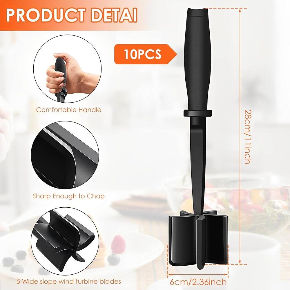 PRODUCT DETAILS

10PCS

- Comfortable Handle
- Sharp Enough to Chop
- 5 Wide slope wind turbine blades

28cm/11inch

6cm/2.36inch