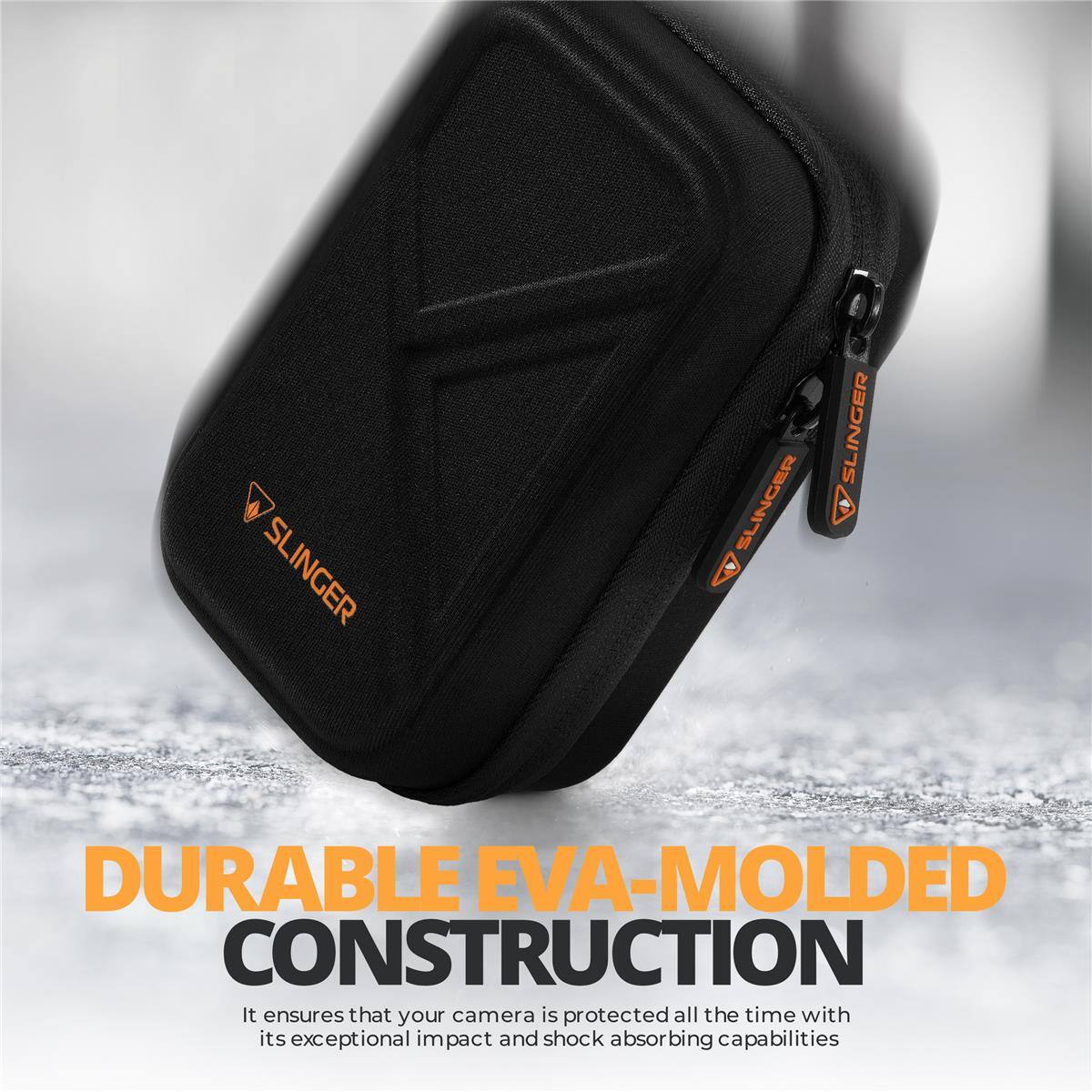 Slinger Slinger D Slinger Durable EVA-Molded Construction

It ensures that your camera is protected all the time with its exceptional impact and shock absorbing capabilities