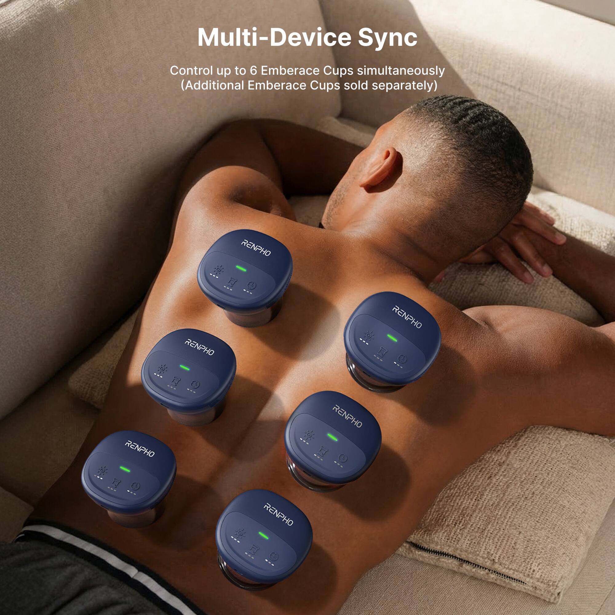 Multi-Device Sync  
Control up to 6 Emberace Cups simultaneously (Additional Emberace Cups sold separately)  
RENPHO  
RENPHO  
RENPHO  
RENPHO  
RENPHO  
RENPHO
