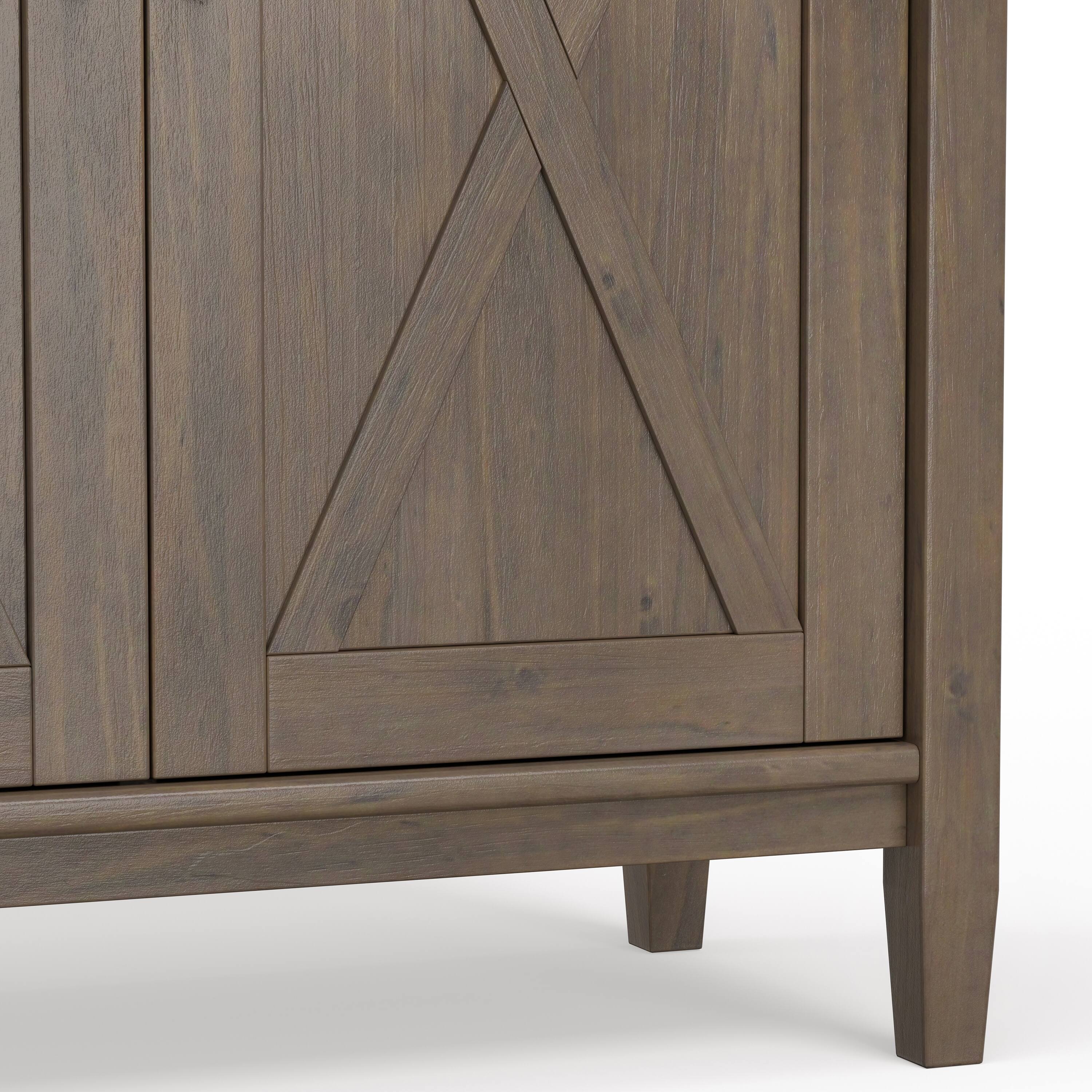 Alt View 7. Simpli Home - Ela Solid Wood 32 inch Storage Cabinet in Smoky Brown (Set of 2) - Smoky Brown.