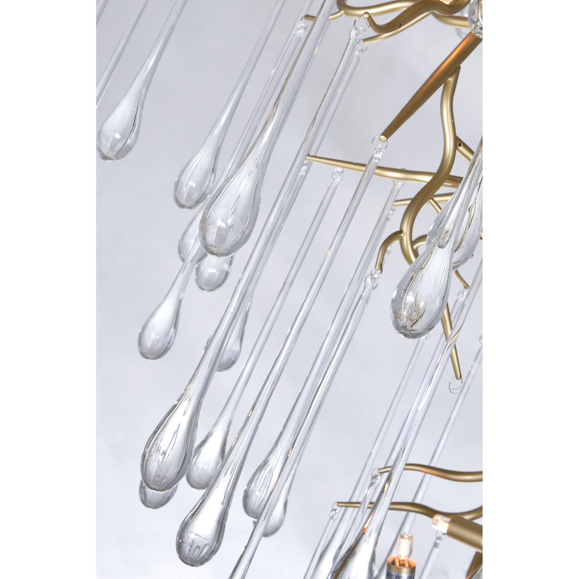 Back. CWI Lighting - Anita 12 Light Chandelier With Gold Leaf Finish - Gold Leaf.