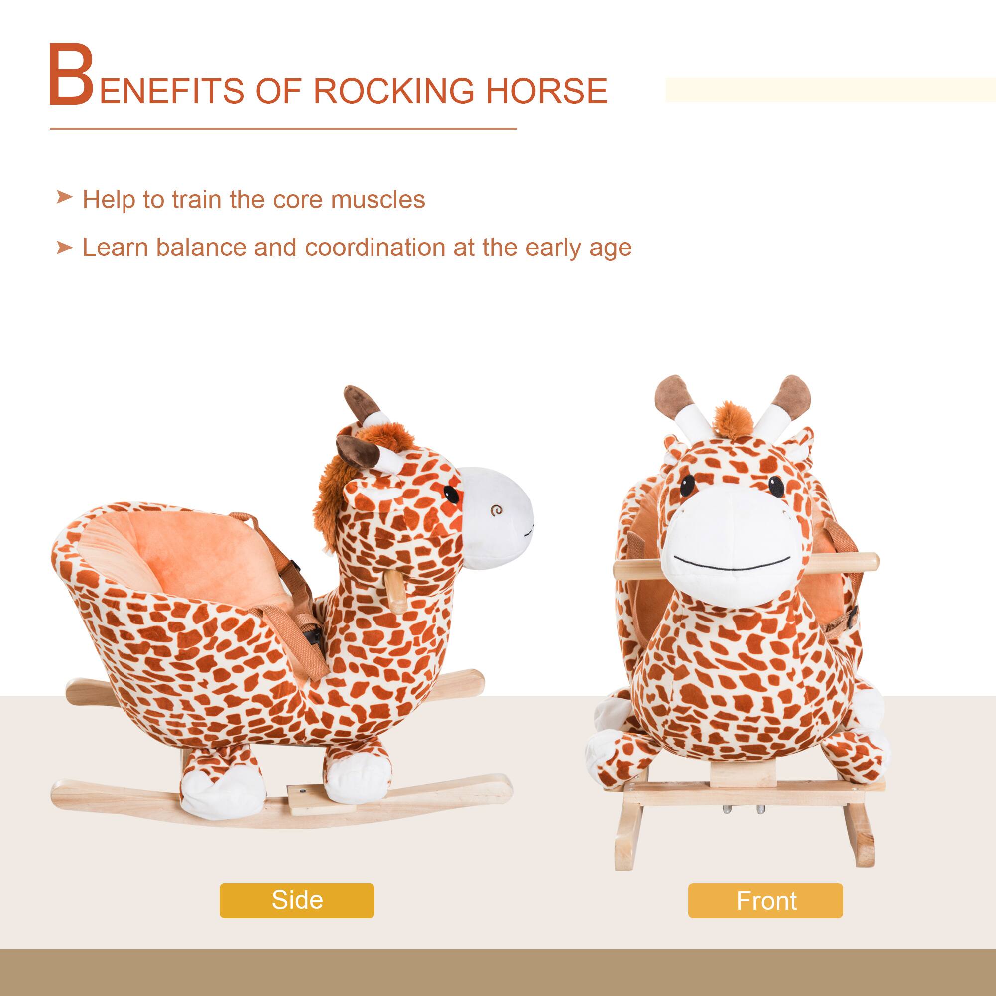 BENEFITS OF ROCKING HORSE

- Help to train the core muscles
- Learn balance and coordination at the early age

Side Front