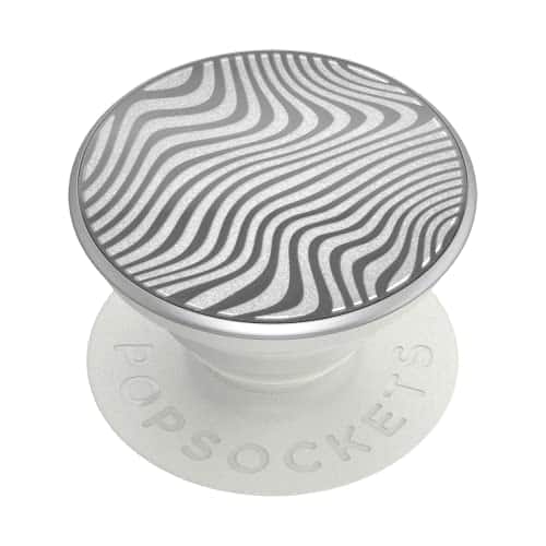 PopSockets - PopSocket PopGrip Lasercut Metal Terrain Wave - Silver
