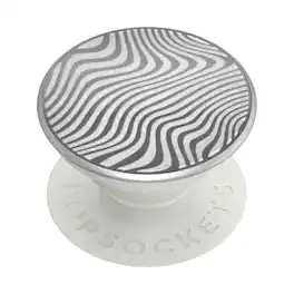 PopSockets - PopSocket PopGrip Lasercut Metal Terrain Wave - Silver