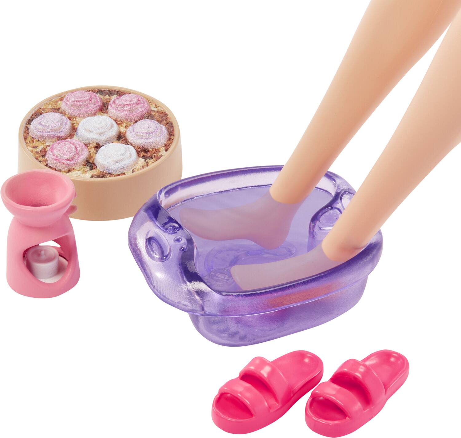 Alt View 4. Mattel - Barbie Doll with Puppy, Self-Care Spa Day   - Collectibles - Multicolor.