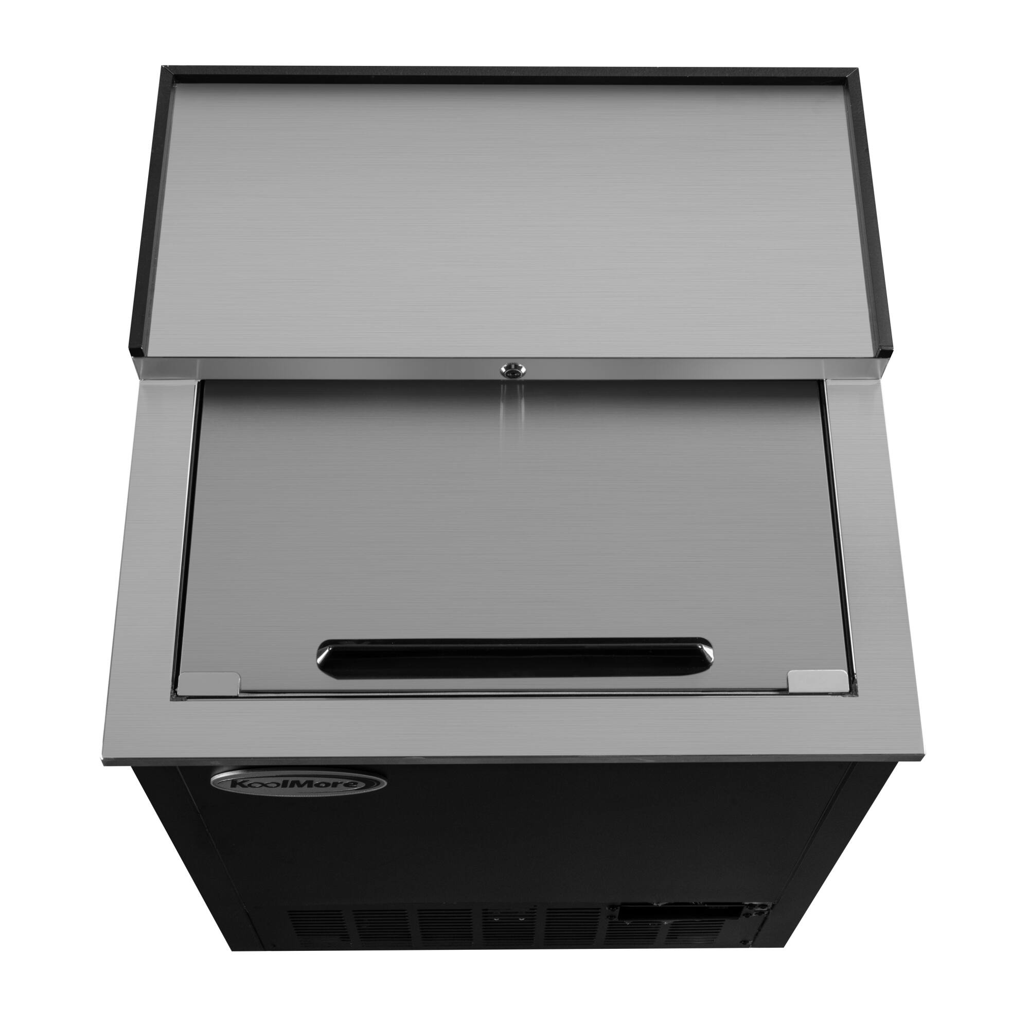 Alt View 4. Koolmore - 25 in. Commercial Glass Froster in Black Steel, ETL Listed, 5 cu. ft. (KM-GF25-BK) - Black painted steel.