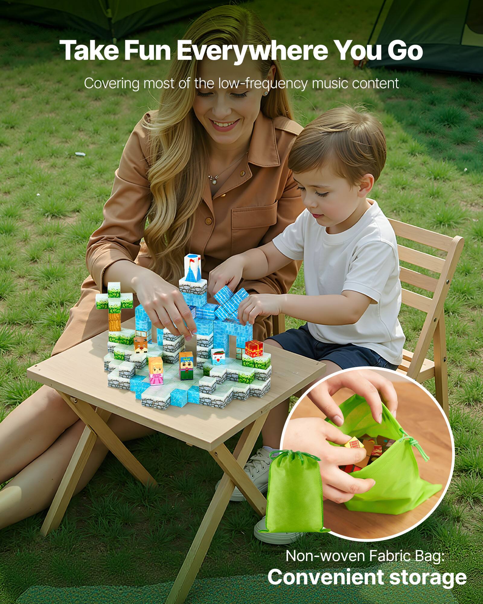 Take Fun Everywhere You Go

Non-woven Fabric Bag: Convenient storage

Covering most of the low-frequency music content