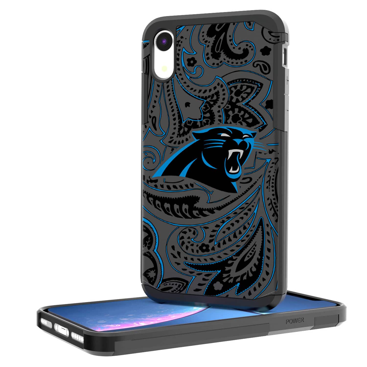 Keyscaper - NFL - Carolina Panthers iPhone Rugged Paisley Design Case - 13 Pro - Multicolor