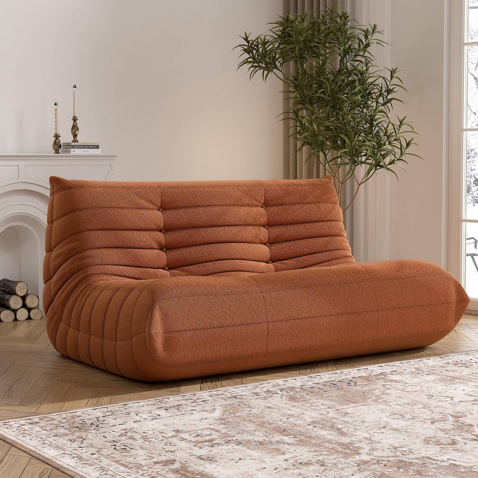 Orange Loveseat