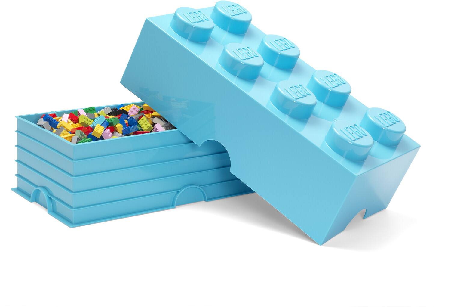 Room Copenhagen - LEGO Storage Brick with 8 Knobs, Azur Blue - Collectibles - Multicolor