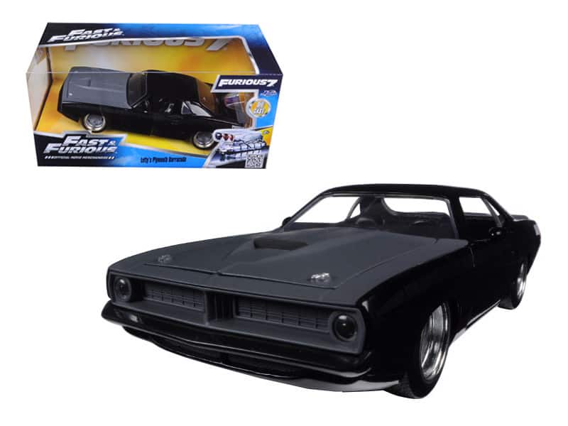 "Jada - Letty's Plymouth Barracuda Matt Black Fast & Furious 7"" Movie 1/24 Diecast Model Car by Jada""" price history on PriceWatchPro