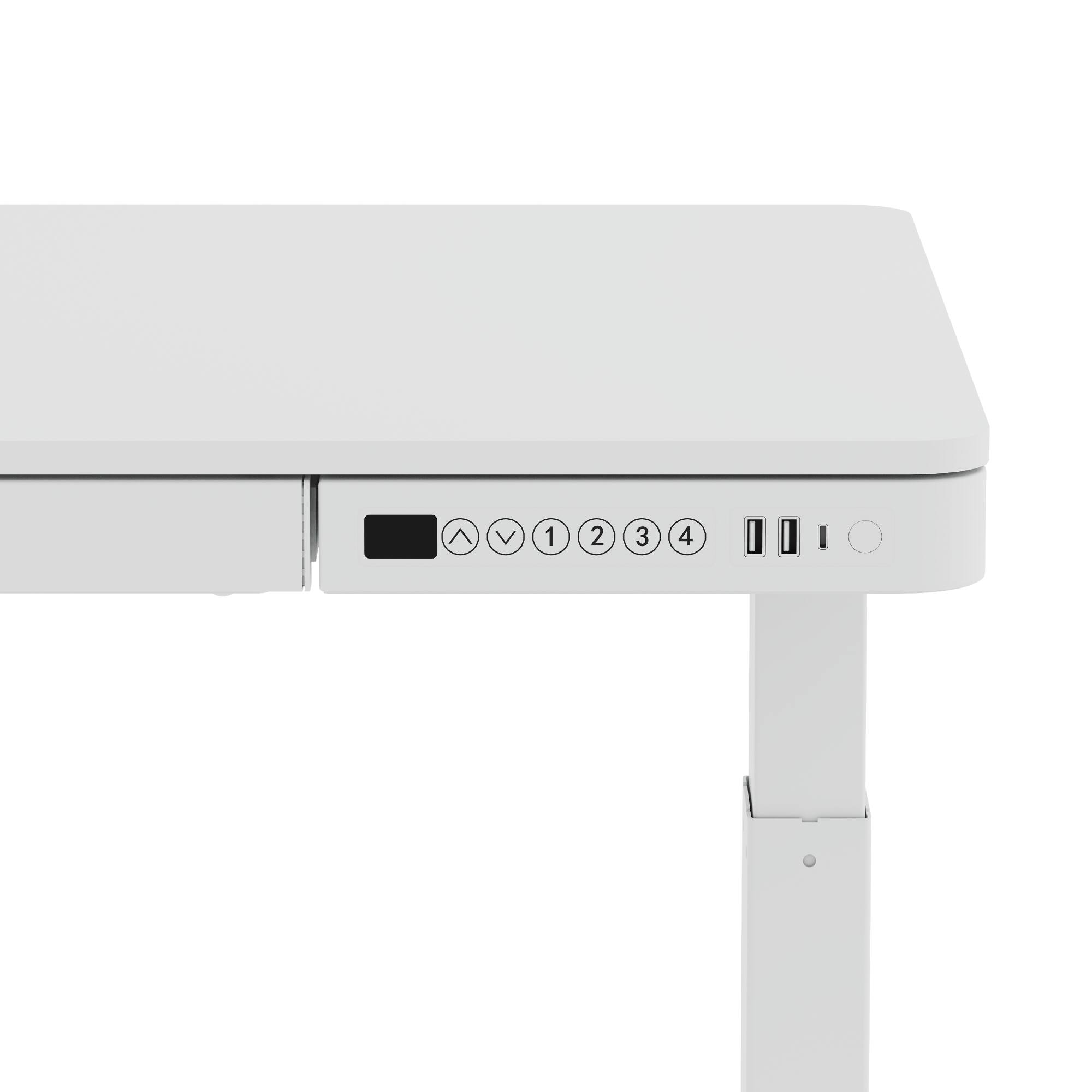 Alt View 2. FlexiSpot - FlexiSpot EW8 Electric 48"W Electric Height-Adjustable Standing Desk, White - White.