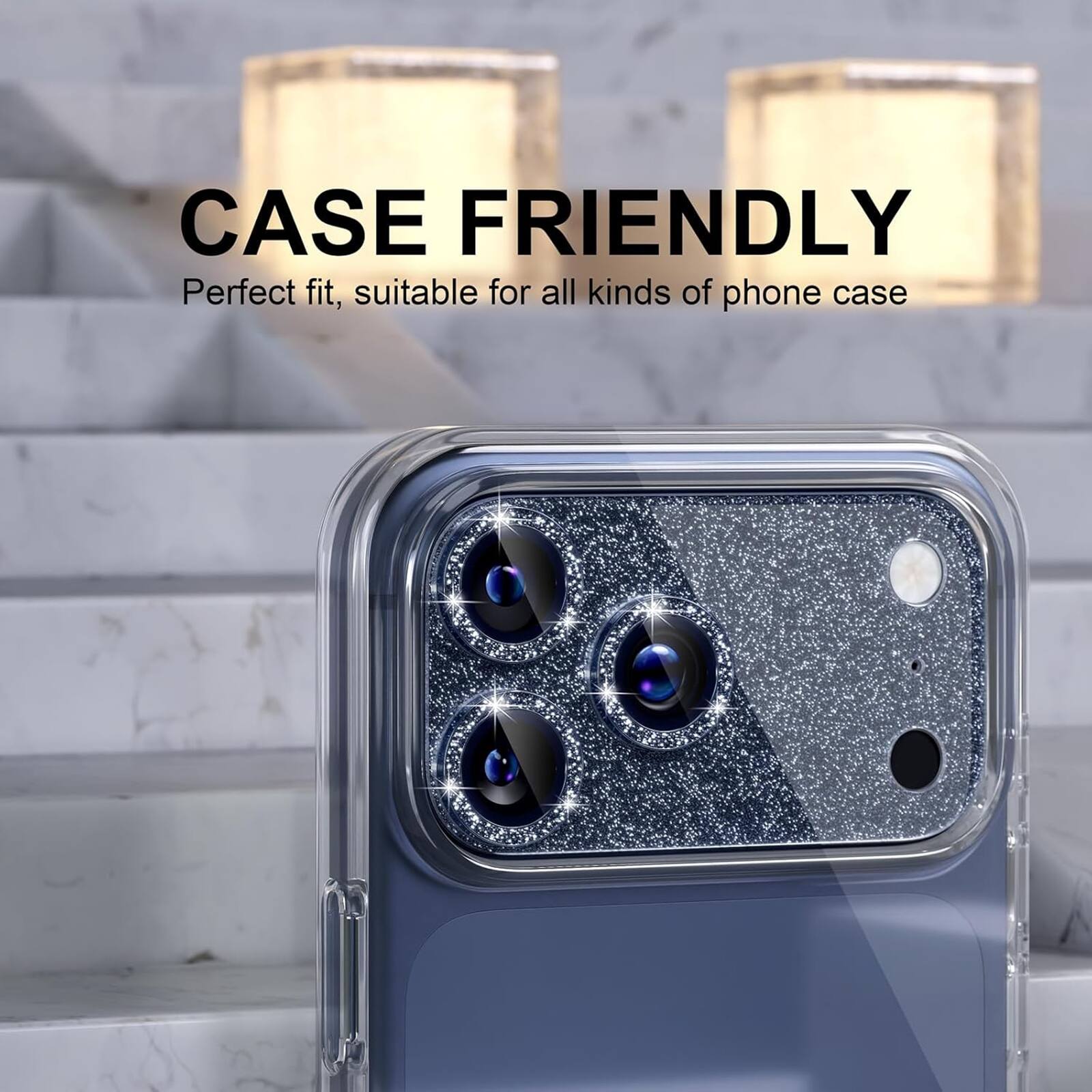 CASE FRIENDLY  
Perfect fit, suitable for all kinds of phone case