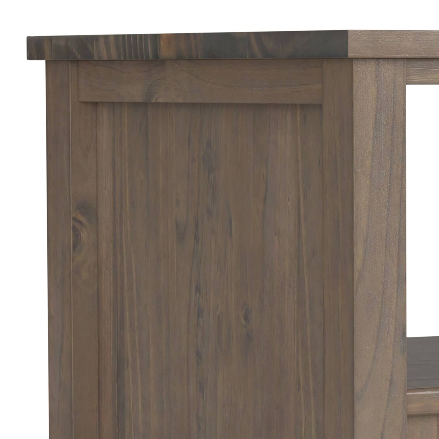 Alt View 2. Simpli Home - Ela SOLID WOOD 20 inch Wide Rectangle Transitional End Table in Smoky Brown - Smoky Brown.