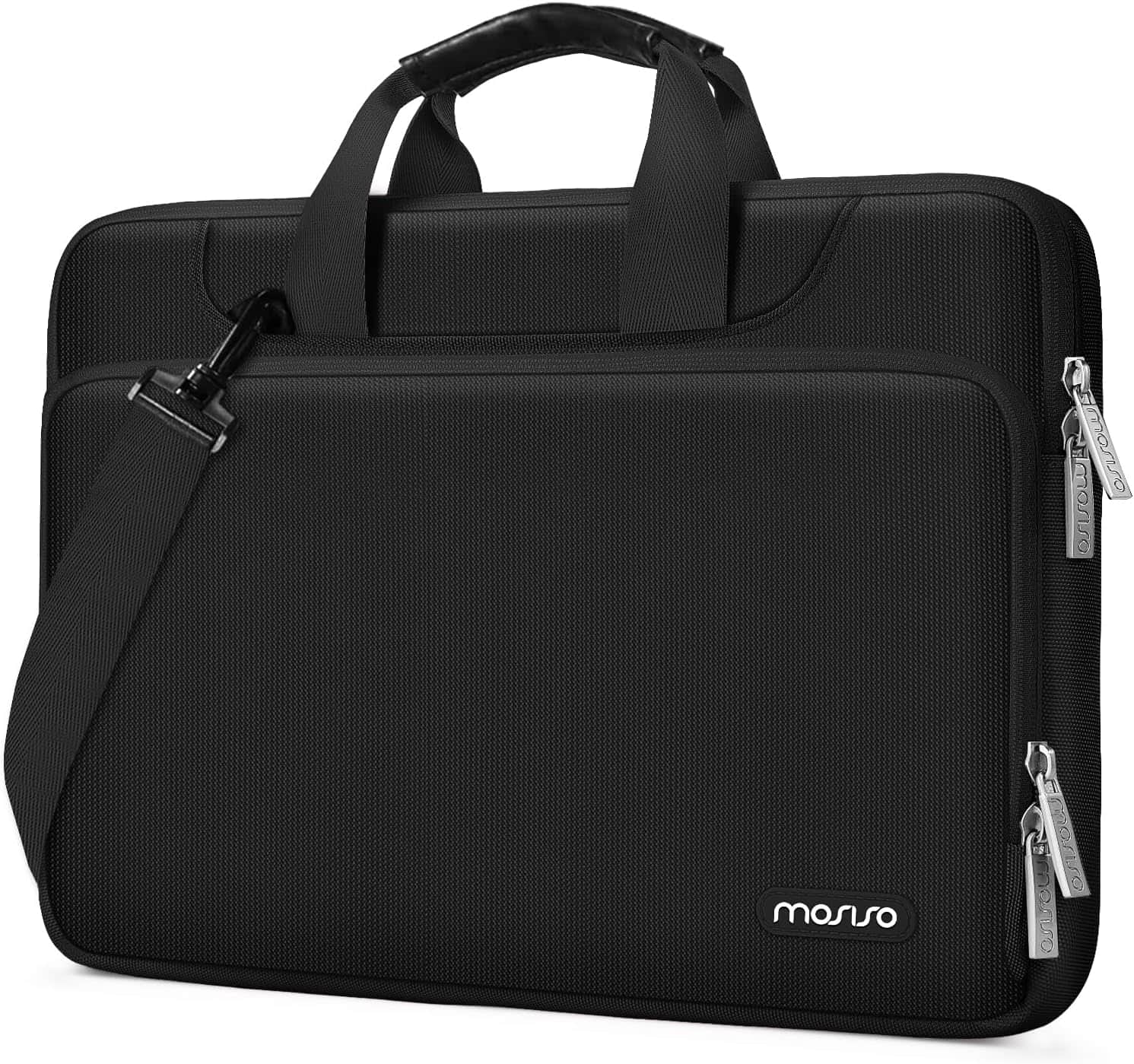 Vulpecula Spade - 360 Protective Laptop Shoulder Bag Compatible with MacBook - Black