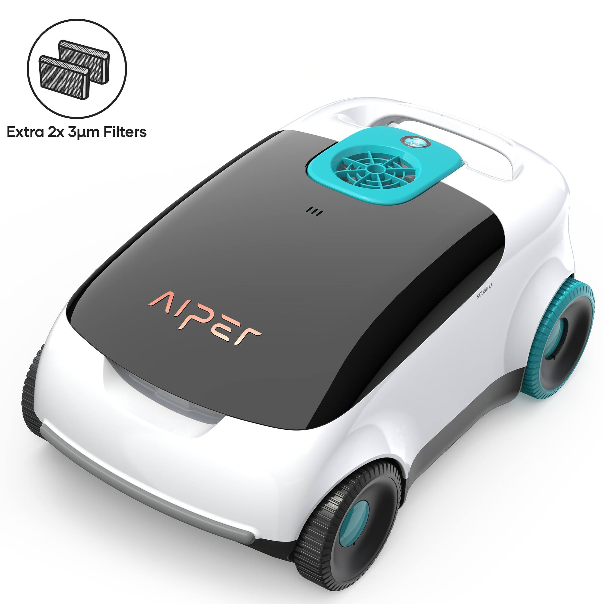 The text on the image reads "Extra 2x 3m Filters // Aper SCURAL." The corrected text would be "Extra 2x 3M Filters // Aper SCURAL."