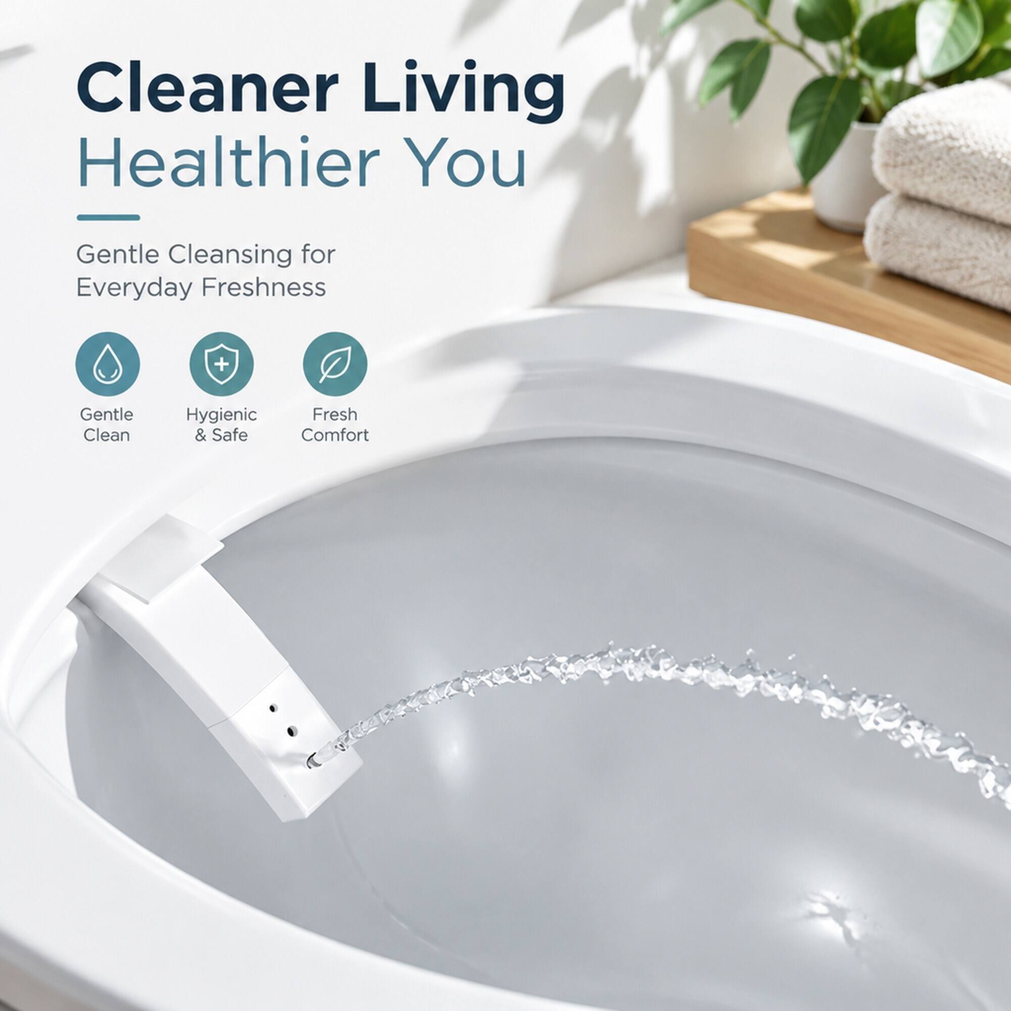Cleaner Living Healthier You  
Gentle Cleansing for Everyday Freshness  
Gentle Clean  
Hygienic & Safe  
Fresh Comfort