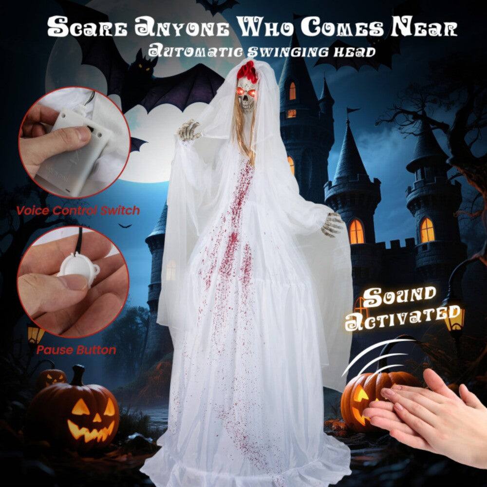 Scare Anyone Who Comes Near  
Automatic Swinging Head  

Voice Control Switch  
Pause Button  

Sound Activated