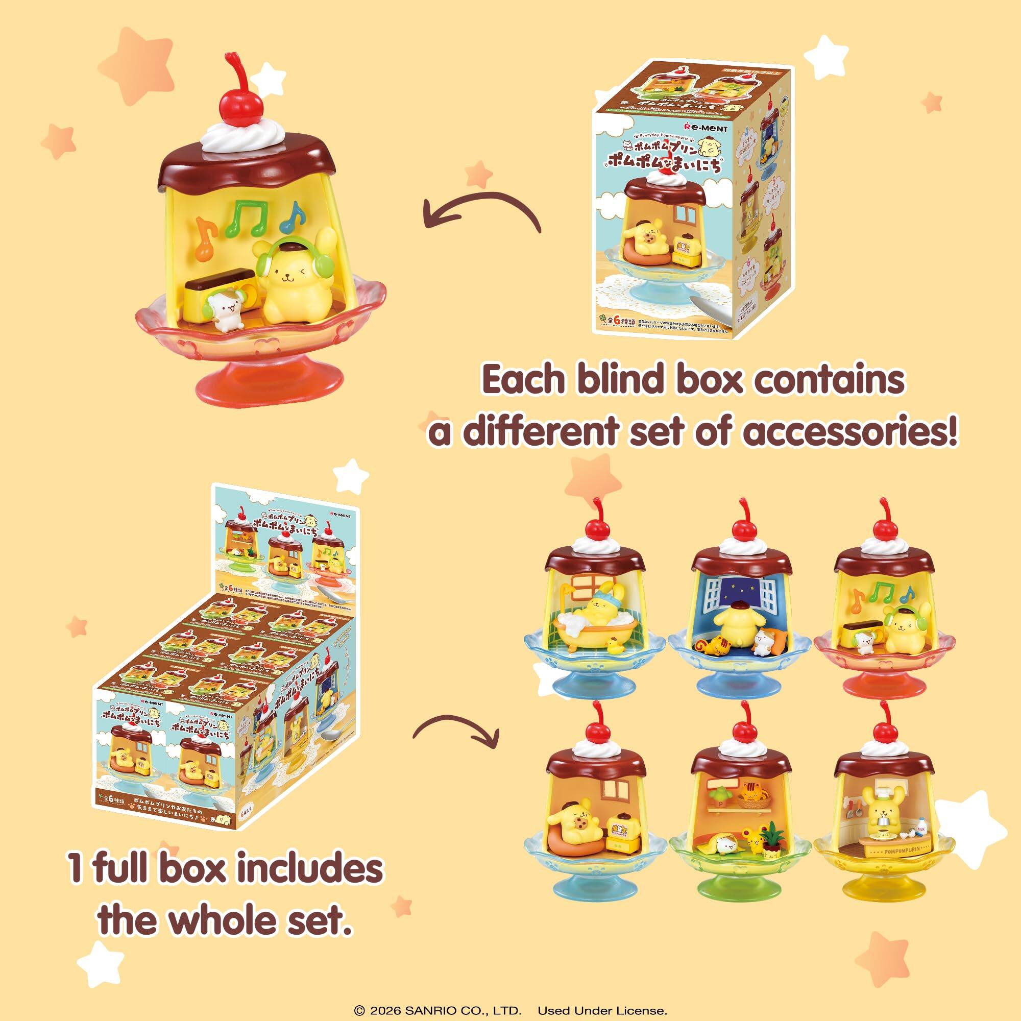 BR PT RE-MENT CTM - i 1 10 dd 1 ES

Each blind box contains a different set of accessories!

1 full box includes the whole set.

© 2026 SANRIO CO., LTD. Used Under License.