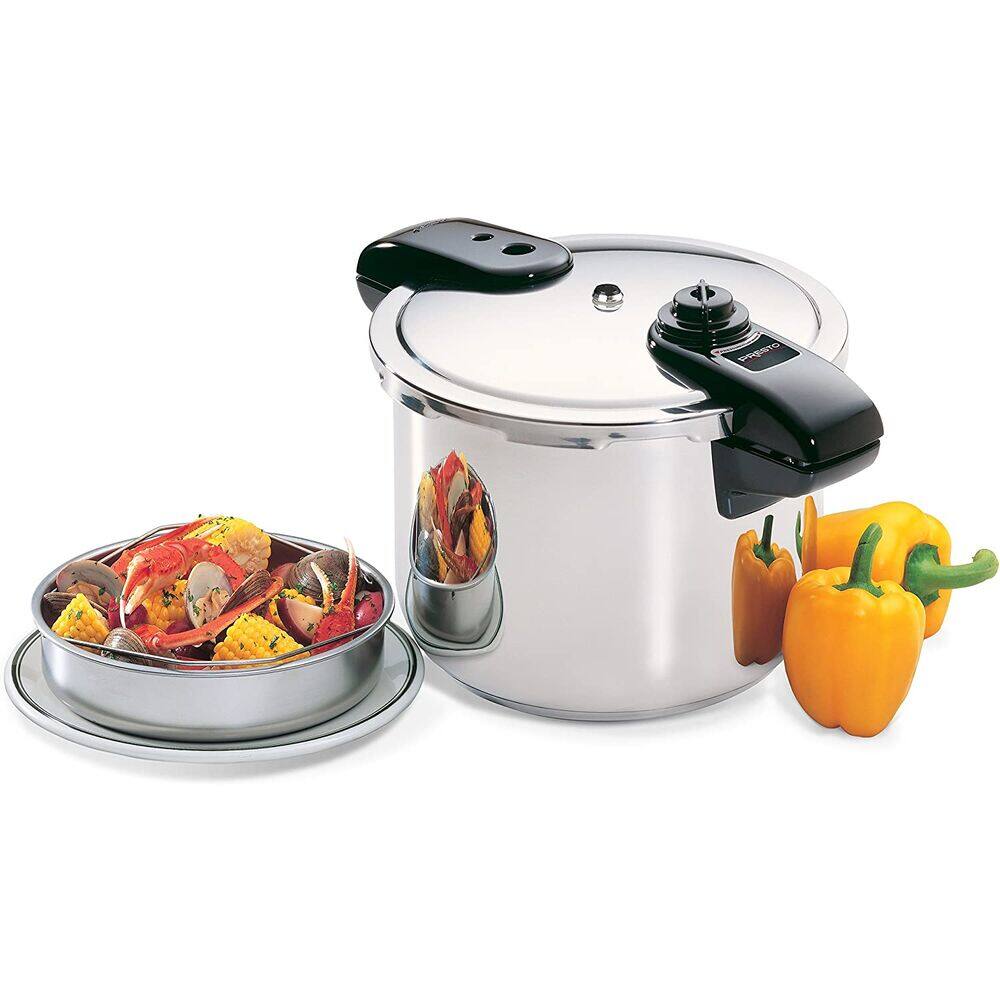 Alt View 2. Presto - Presto 01370 Steel Pressure Cooker 8 Quart Pressure Regulato - Silver.