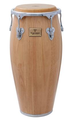 Tycoon Percussion - 11" Quinto, 30" Tall Siam Oak Shell, Water Buffalo Head, Chrome Deluxe Rims, 3/8" Tuning Lugs, High-Gloss Finish