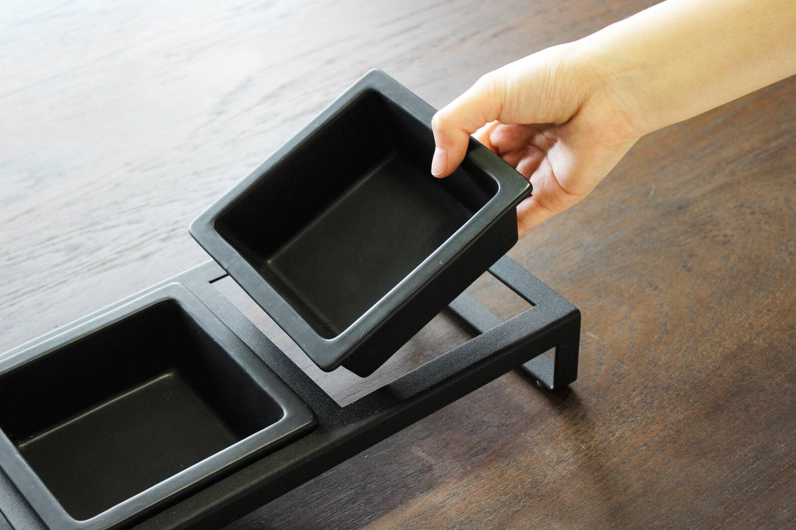 Alt View 7. Yamazaki Home - Pet Food Bowl - Steel + Ceramic - White.