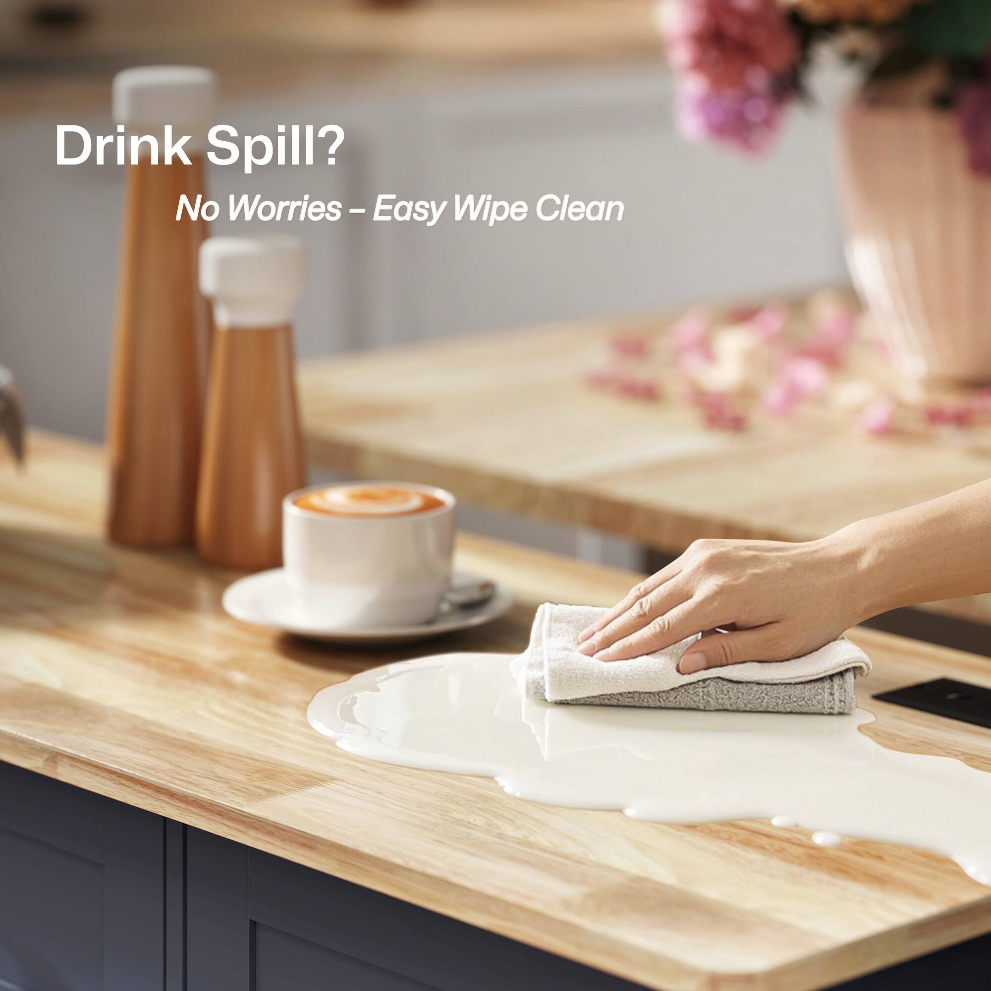Drink Spill? No Worries - Easy Wipe Clean