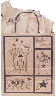 BreeBe - Primitive Blessings Gift Bag Medium - Brown