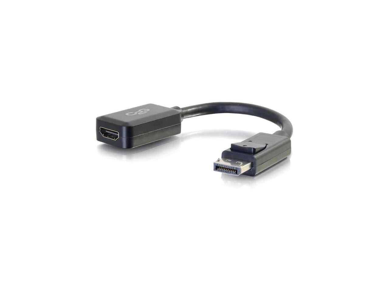 Alt View 3. Cables to Go - C2G 54322 DisplayPort Male to HDMI Female Adapter Converter, TAA Compliant, Black (8 Inches).