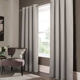 RT Designers Collection - Anchorage Blackout Grommet Curtain Panel 54" x 84" - Silver