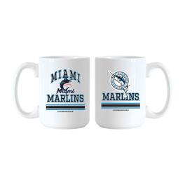 Logo Brands - Miami Marlins 15oz. Current & Throwback Mug Set - Multicolor