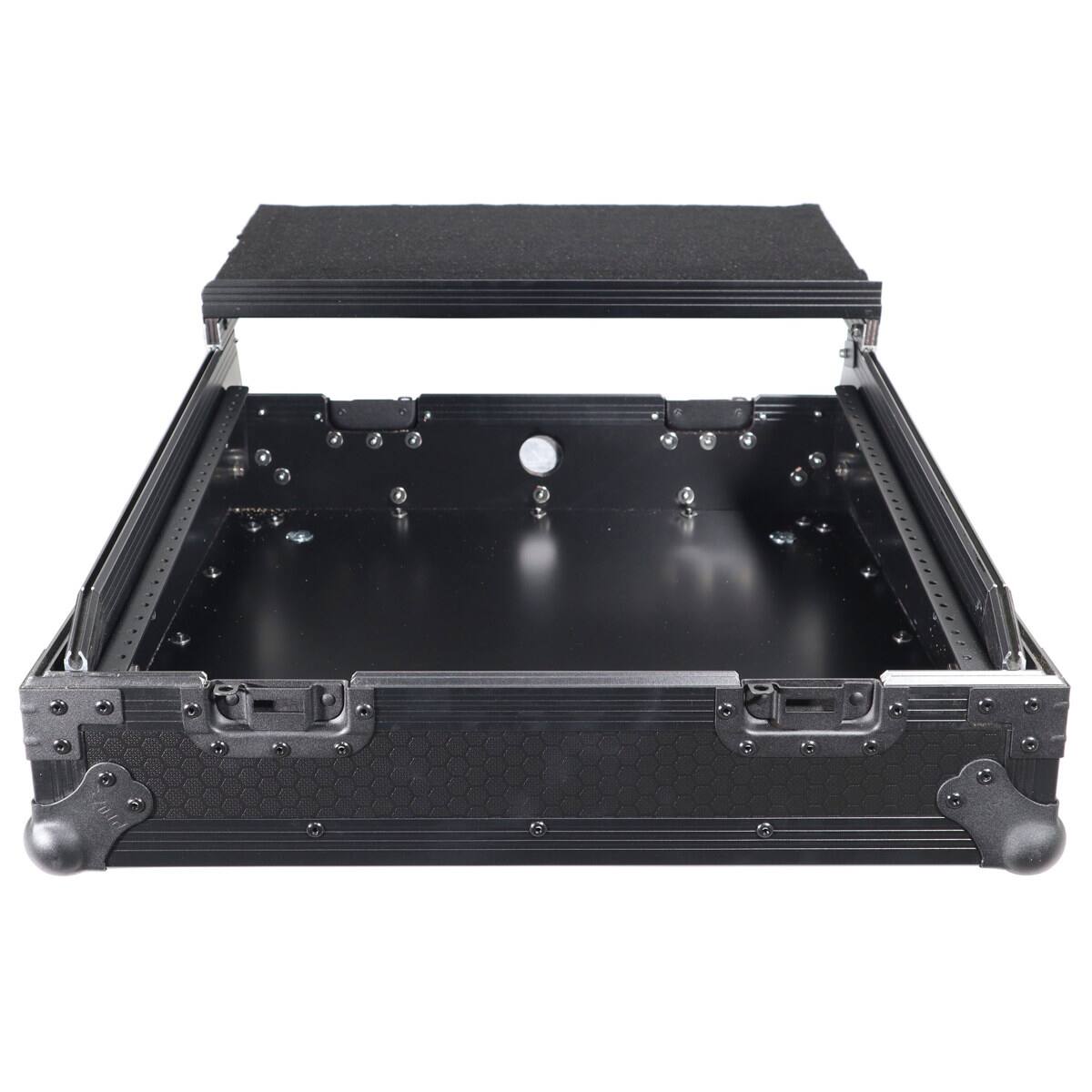 Alt View 4. ProX - ProX XS-19MIXLT ATA-300 Style 10U Top Mount 19" Slanted Rackmount Mixer Case, Black on Black.