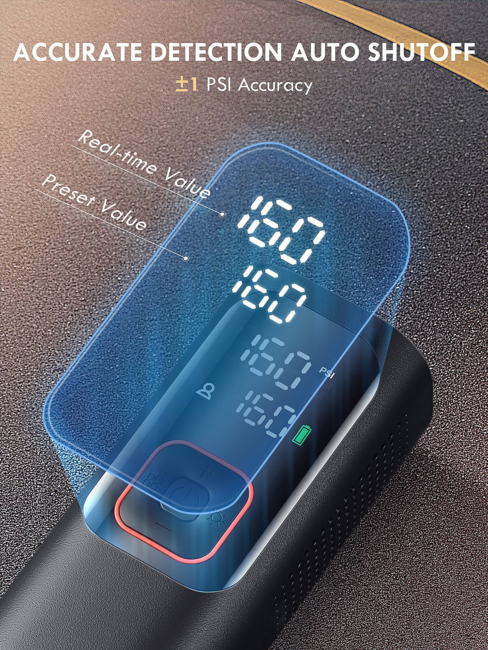 ACCURATE DETECTION AUTO SHUTOFF  
±1 PSI Accuracy  

Real-time Value  
Preset Value